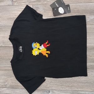 NWT Simpsons Embroidered Graphic Top S